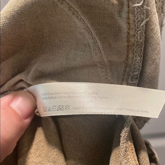 Free People FP ONE Penny Tie Waist Shorts Tan Size 10 100% Cotton - Picture 9 of 9